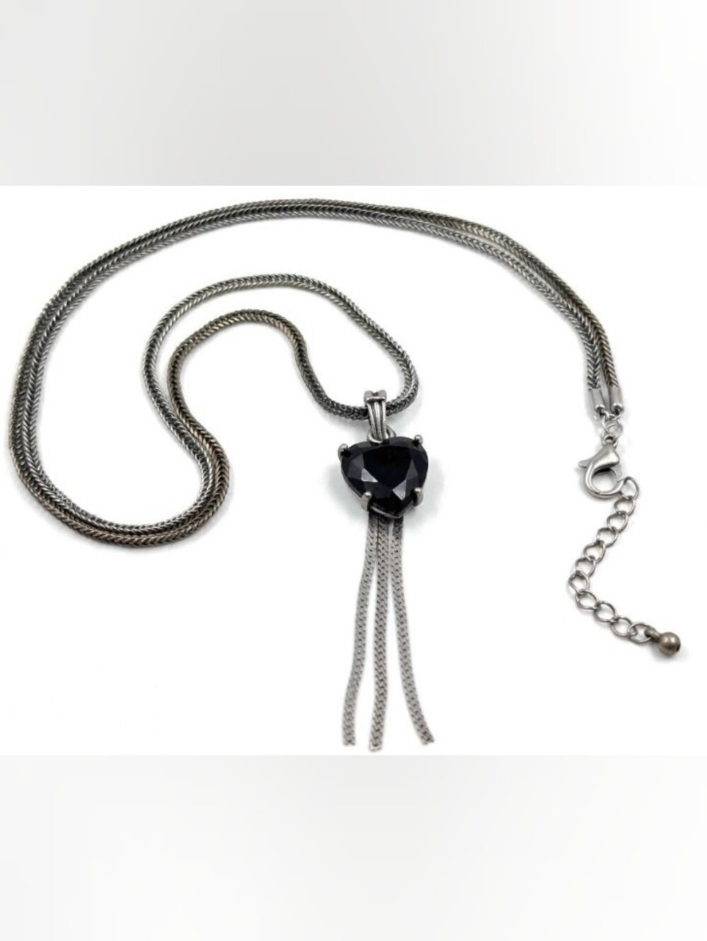 Vintage 1990s Italian sterling silver 925 statement Heart necklace.